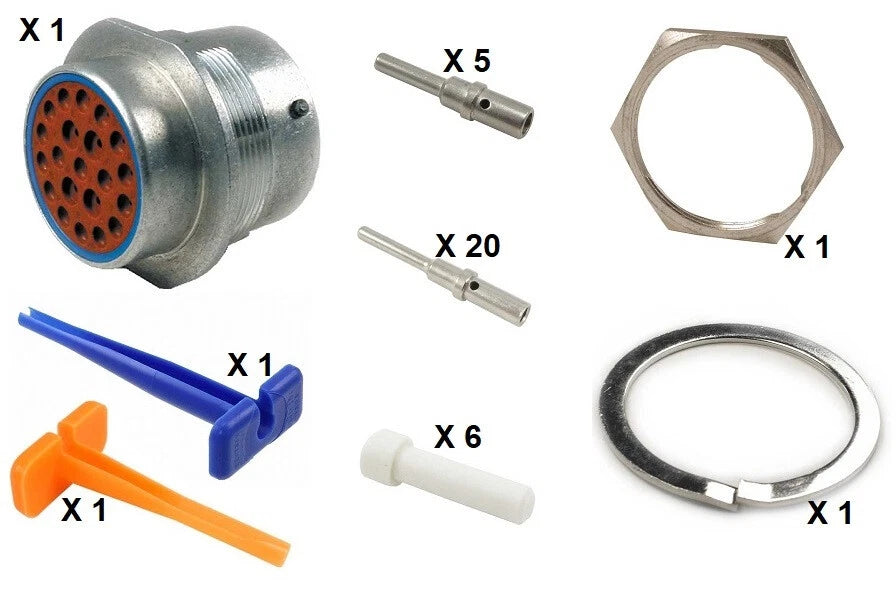 Deutsch HD30 Series M34-24-21PE 21 Pin Receptacle Kit