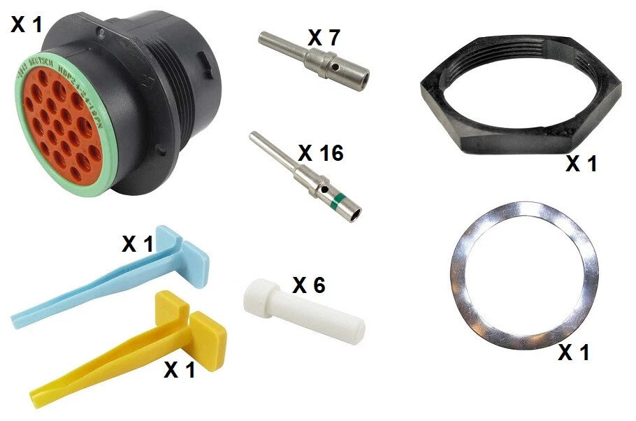 Deutsch HDP20 Series P24-24-19PN 19 Pin Receptacle Kit