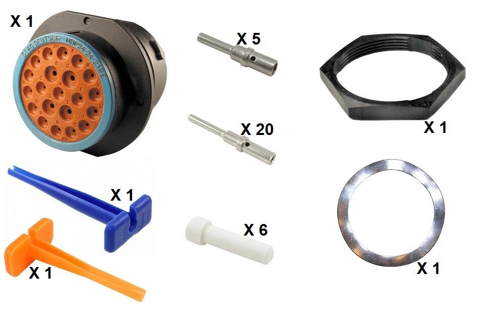 Deutsch HDP20 Series P24-24-21PE 21 Pin Receptacle Kit