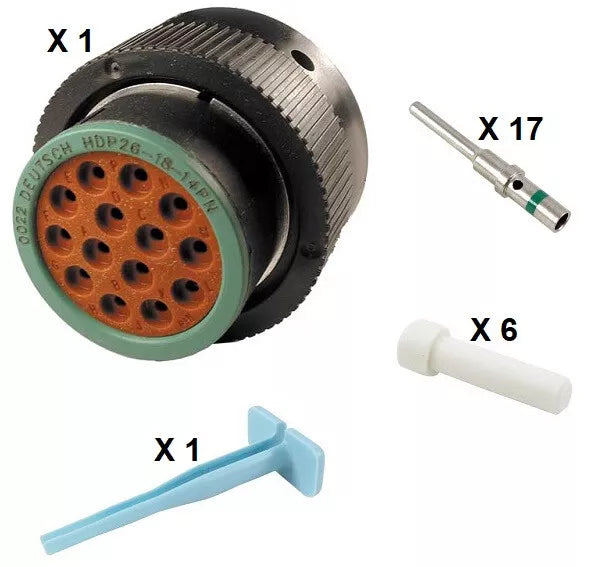 Deutsch HDP20 Series P26-18-14PN 14 Pin Plug Kit