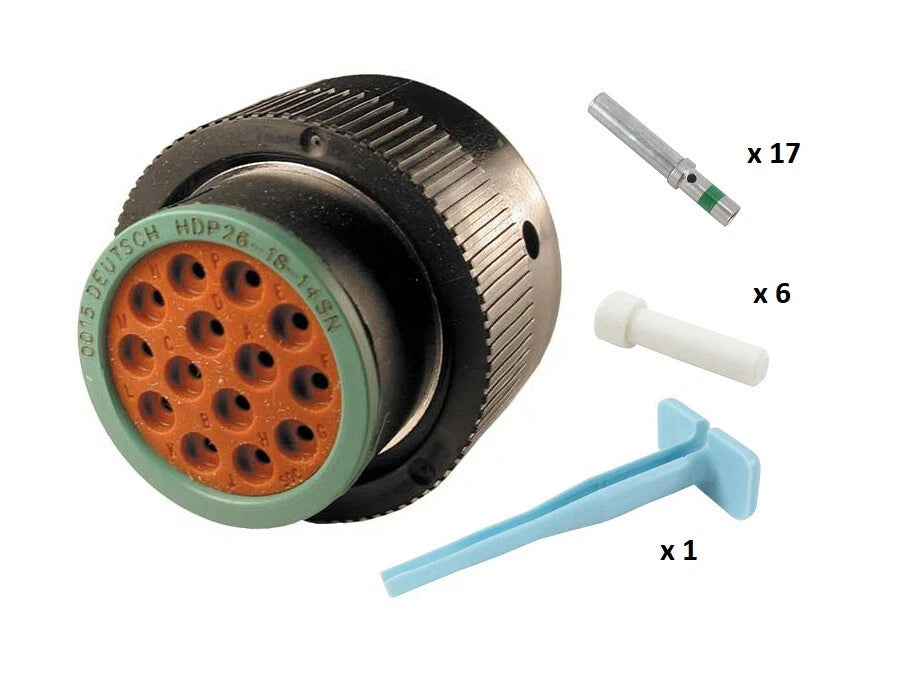 Deutsch HDP20 Series P26-18-14SN 14 Socket Plug Kit