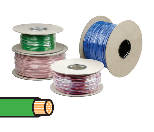 2mm² Green Thin Wall Cable 500m Roll
