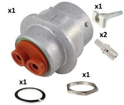 Deutsch HD34-18-6PN-C030 2 Pin Receptacle Kit