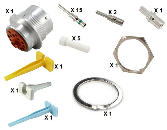 Deutsch HD30 Series M34-24-14PN 14 Pin Receptacle Kit