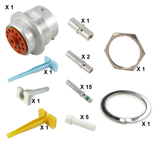 Deutsch HD30 Series M34-24-14SN 14 Socket Receptacle Kit