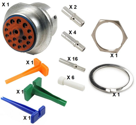 Deutsch HD30 Series M34-24-18SE 18 Socket Receptacle Kit