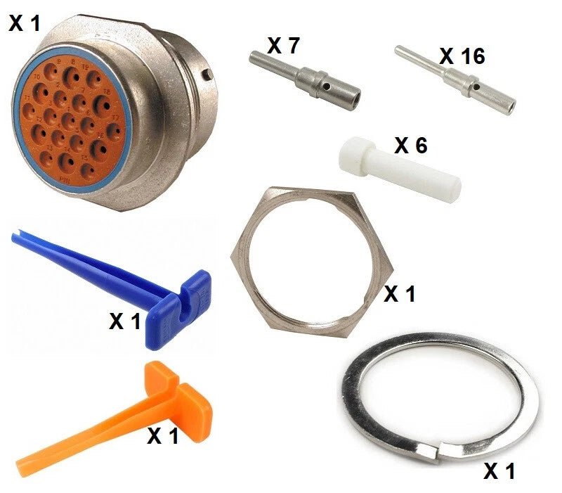 Deutsch HD30 Series M34-24-19PE 19 Pin Receptacle Kit