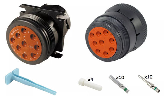 Deutsch HD10 9 Way 1939 Type Connector Kit - Size 16 Contacts