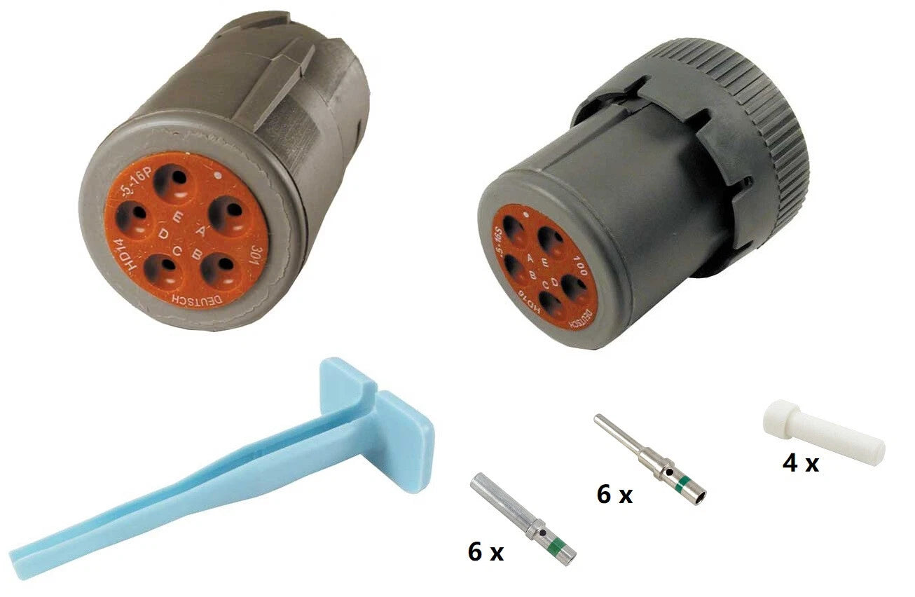 Deutsch HD14 5 Way Connector Kit - Size 16 Contacts