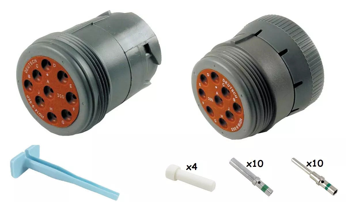 Deutsch HD14 9 Way Connector Kit - Size 16 Contacts
