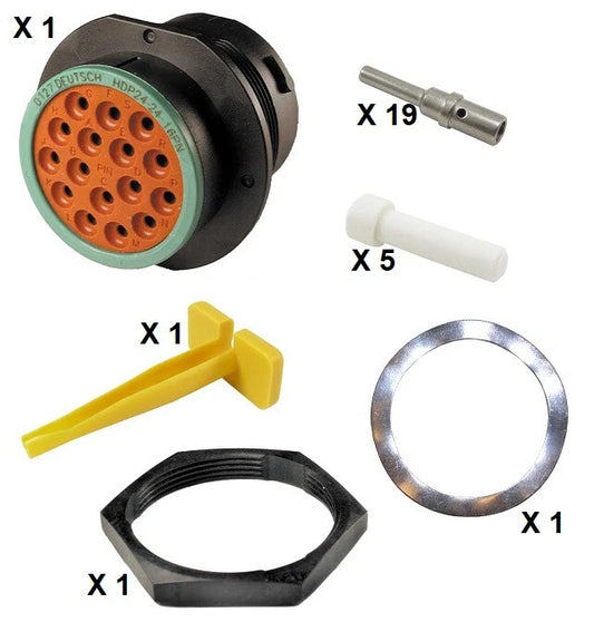 Deutsch HDP20 Series P24-24-16PN 16 Pin Receptacle Kit