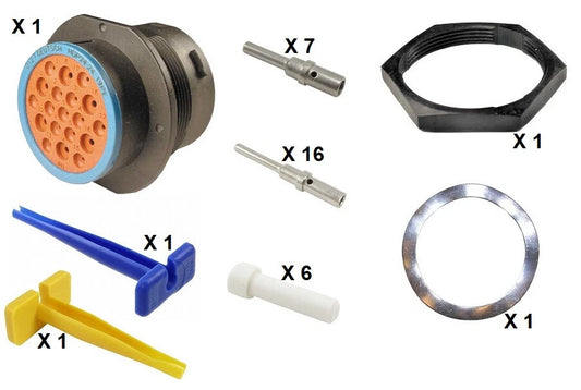 Deutsch HDP20 Series P24-24-19PE 19 Pin Receptacle Kit