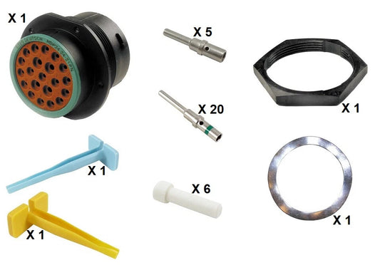 Deutsch HDP20 Series P24-24-21PN 21 Pin Receptacle Kit