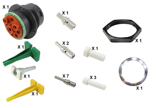 Deutsch HDP20 Series P24-24-9PN 9 Pin Receptacle Kit