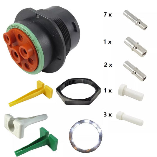 Deutsch HDP20 Series P24-24-9SN 9 Socket Receptacle Kit
