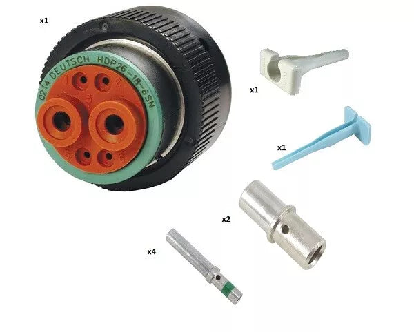 Deutsch HDP20 Series P26-18-6SN 6 Socket Plug Kit