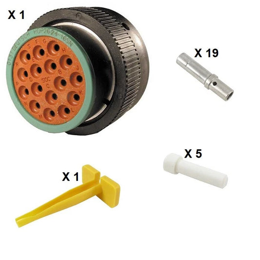 Deutsch HDP20 Series P26-24-16SN 16 Socket Plug Kit