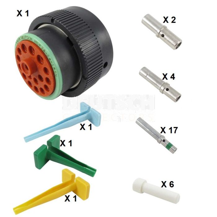 Deutsch HDP20 Series P26-24-18SN 18 Socket Plug Kit