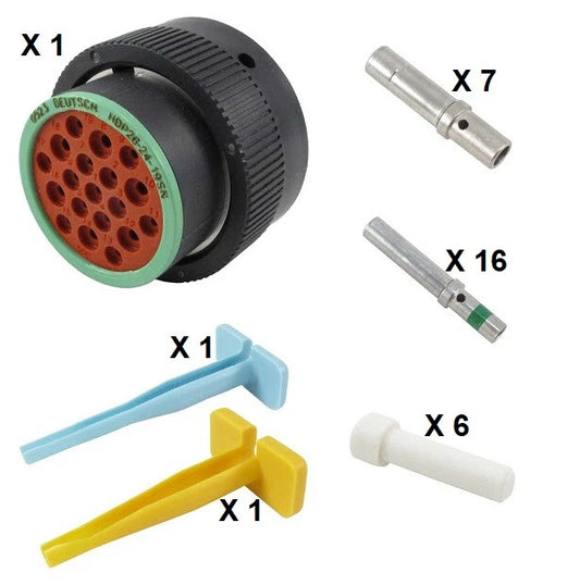 Deutsch HDP20 Series P26-24-19SN 19 Socket Plug Kit