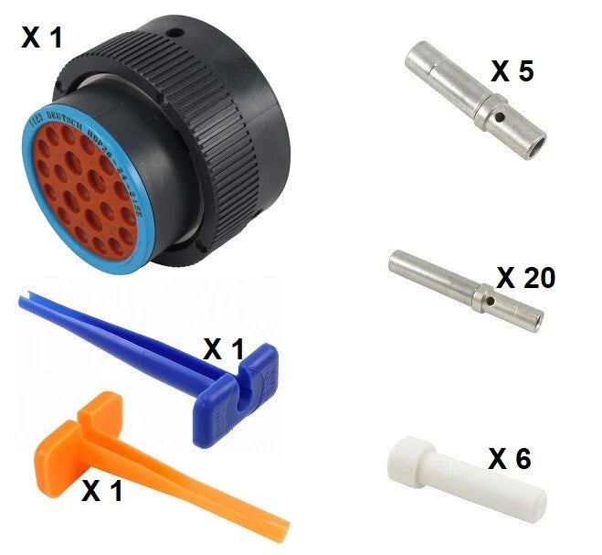 Deutsch HDP20 Series P26-24-21SE 21 Socket Plug Kit