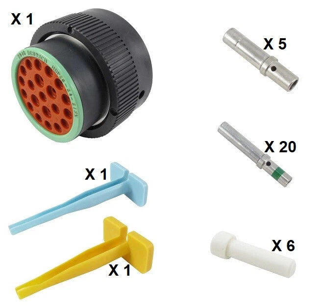Deutsch HDP20 Series P26-24-21SN 21 Socket Plug Kit