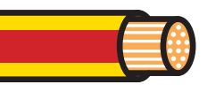 2mm² Yellow Thin Wall Cable