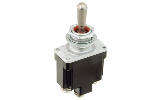 Environmentally Sealed Change-over Contact I-0-II Single Pole Mom.On-Off-Mom.On Toggle Switch